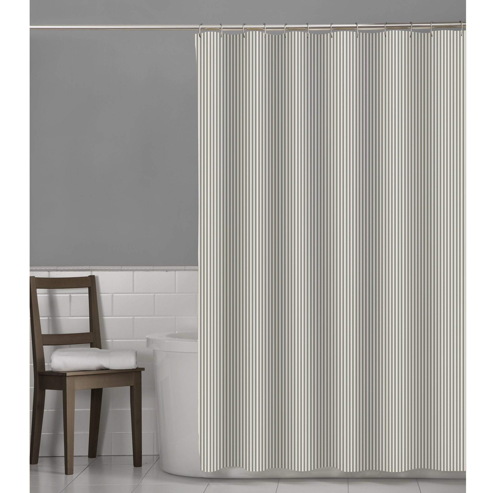 Maytex Seersucker Stripe Shower Curtain & Reviews Wayfair